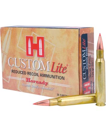 Hornady 81066 Custom Lite30-06Springfield 125gr Super Shock Tip 20 Per Box/10 Case