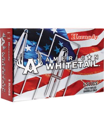 Hornady 86271 American Whitetail12 Gauge 2.75" 1 oz InterLock Slug Shot 5 Per Box/ 20 Case