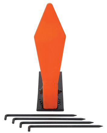 Champion Targets 44886 .22 Diamond Pop-Up Target Rimfire Rifles Orange Steel Diamond Standing Includes Ground Stakes