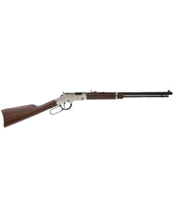 Henry H004SE Silver EagleFull Size 22 Short/ 22 Long/ 22 LR (16 LR/21 Short) 20" Blued Barrel, Nickel-Plated Metal Finish, American Walnut Stock Right Hand