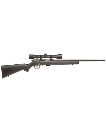 Savage Arms 91806 93 FXP Full Size 22 WMR 5+1 21" Matte Black Sporter Barrel, Matte Black Drilled &amp; Tapped Carbon Steel Receiver, Matte Black Fixed Synthetic Stock, 3-9x40mm Duplex, Right Hand