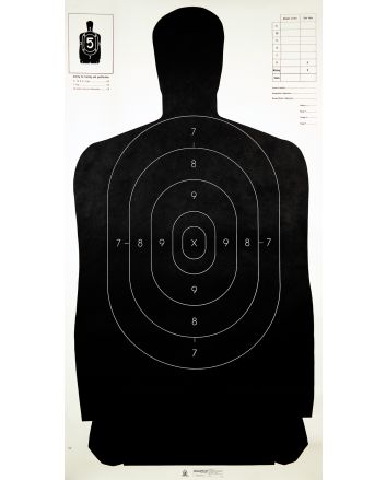 Champion Targets 40727 Law Enforcement Silhouette B-27 Hanging Paper Target Black/White 100 Per Pack