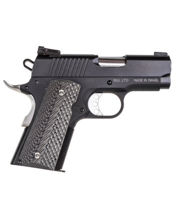 Magnum Research DE1911U 1911U45 ACP 6+1, 3" Black Steel Bull Barrel, Matte Black Serrated Carbon Steel Slide, Black Anodized Aluminum Frame w/Beavertail, Black/Gray G10 Grip, Grip Safety, Right Hand