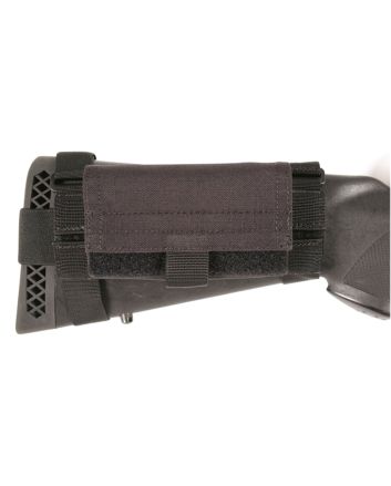 Blackhawk 52BS02BK Buttstock Shell PouchBlack Nylon 5rd Shotgun Ambidextrous