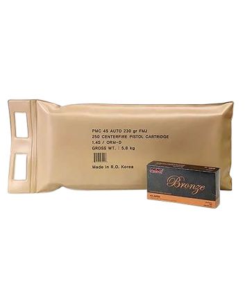 PMC 45ABP Bronze Battle Pack 45ACP 230gr Full Metal Jacket 250 Per Box/3 Case