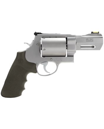 Smith &amp; Wesson 170350 PC Model 460 XVR X-Large 460 S&amp;W Mag 5 Shot 3.50" Stainless Steel Barrel, Stainless Cylinder, Matte Silver Stainless Steel Frame, Black Finger Grooved Grip, Teardrop Hammer
