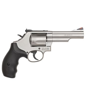 Smith &amp; Wesson 162069 Model 6944 Rem Mag or 44 S&amp;W Spl Stainless Steel 4.25" 2 Piece Barrel &amp; 5rd Cylinder, Matte Stainless Steel L-Frame, Full Stop Strap &amp; Barrel Serration, Internal Lock