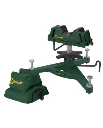 Caldwell 383640 Rock Front Shooting Rest Padded Rear Filled Canvas Bag Combo Grn