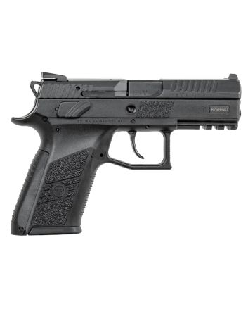 CZ-USA 91086 P-079mm Luger 15+1, 3.75" Blued Steel Barrel, Black Nitride Serrated Steel Slide, Black Polymer Frame w/Picatinny Rail, Black Interchangeable Backstrap Grip, Ambidextrous