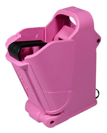 Maglula UP60P UpLULA Loader &amp; Unloader Double &amp; Single Stack Style made of Polymer with Pink Finish for 9mm Luger, 45 ACP Pistols