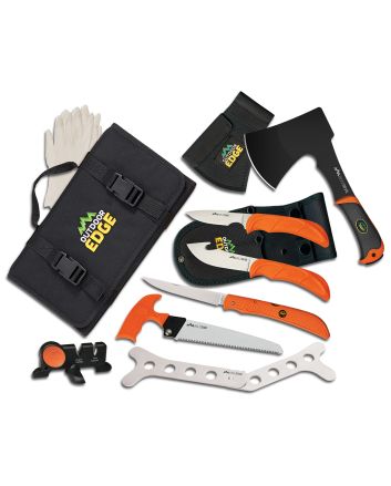 Outdoor Edge OF1 Outfitter Hunting Set Multiple 420J2 Stainless Steel Blade FRN Orange Handle
