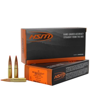 HSM 300BLK1N Match300 Blackout 208 gr Hornady A Max 20 Per Box/ 25 Case