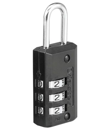 Master Lock 646D Combination LockOpen With Combination Black Steel