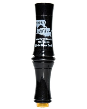 Haydel's Game Calls DC14 Diver DuckOpen Call Attracts Ducks Black Acrylic