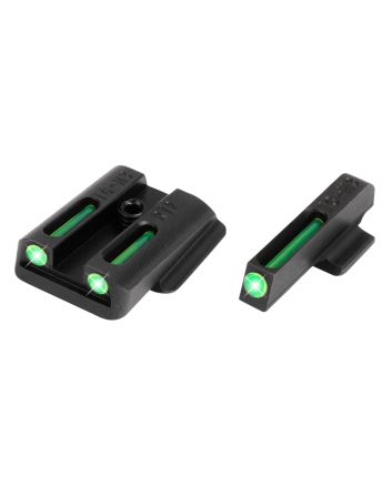 TruGlo TG131RT2 TFOGreen/Tritium/Fiber Optic Front Sight-Green/Tritium/Fiber Optic Rear Sight Ruger LC9/9S/380