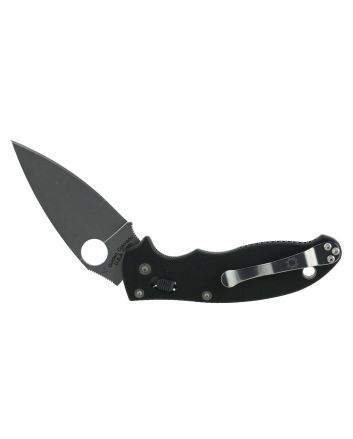 Spyderco C101GP2 Manix 23.37" Folding Drop Point Plain CPM S30V SS Blade Black G10 Handle Includes Pocket Clip