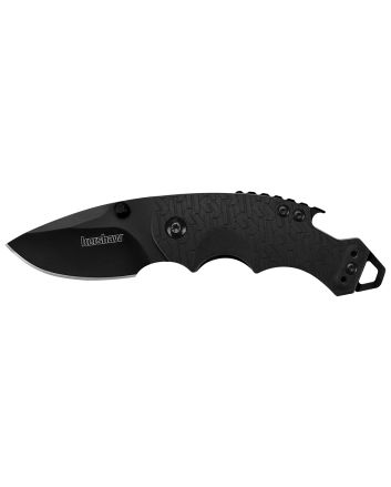 Kershaw 8700BLK Shuffle2.40" Folding GFN Plain Black Oxide 8Cr14MoV SS Blade Black K Textured Glass-Filled Nylon Handle Includes Pocket Clip