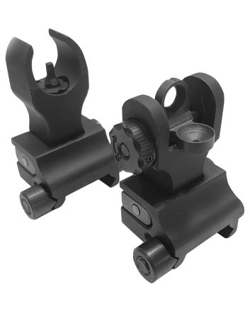 Samson FFSFRSPKG Sight SetBlack Anodized Folding HK Front, A2 Rear for AR-15