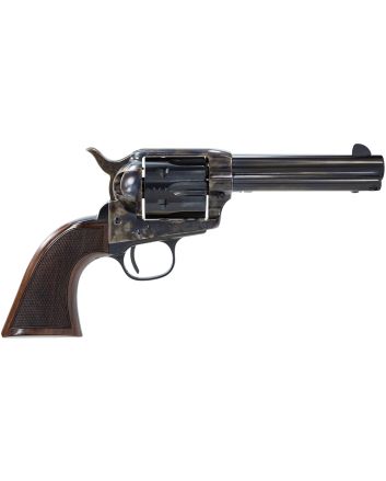 Taylors &amp; Company 4107DE Smoke Wagon Deluxe 357 Mag 6rd 4.75" Blued Cylinder &amp; Barrel Color Case Hardened Steel Frame Checkered Walnut Grip (Taylor Tuned)