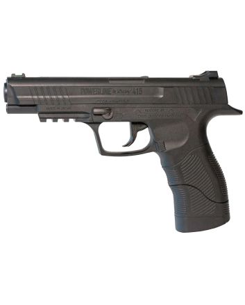 Daisy 5415 415 Powerline CO2 177 BB Smooth Bore Steel Barrel, 21 Shot Built-In BB Magazine, Black Frame w/Accessory Rail, Checkered Polymer Grips, Manual Safety