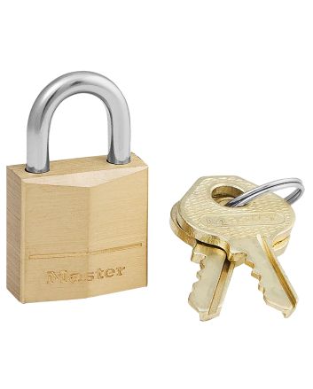 Master Lock 120D PadlockOpen With Key Gold Brass
