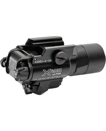 SureFire X400UAGN X400U-A-GN Ultra Black Anodized 1,000 Lumens White LED/Green Laser