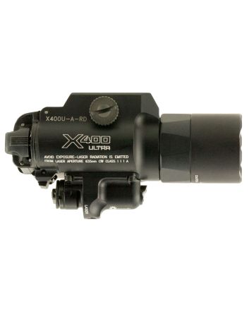 SureFire X400UARD X400U-A-RD Ultra Black Anodized 1,000 Lumens White LED/Red Laser