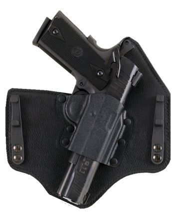 Galco KT600B KingTuk Deluxe IWB Black Kydex/Leather Compatible w/Glock 42 UniClip Mount Right Hand