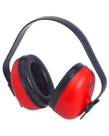 Radians DF0310HC Def-Guard Muff Polymer 23 dB Over the Head Black/Red Adult 1 Pair
