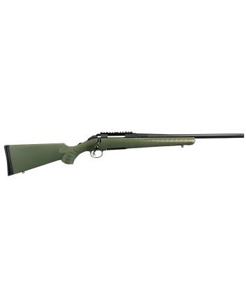 Ruger 6974 American PredatorFull Size 308 Win 4+1 18" Matte Black Threaded Barrel, Matte Black Steel Receiver w/Picatinny Rail, Moss Green Fixed Synthetic Stock