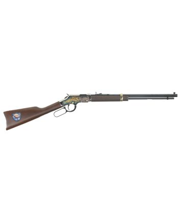 Henry H004TT Golden Boy Trucker's Tribute 22 Short, 22 Long or 22 LR Caliber with 16 LR/21 Short Capacity, 20" Blued Barrel, Nickel-Plated Metal Finish &amp; American Walnut Stock Right Hand (Full Size)