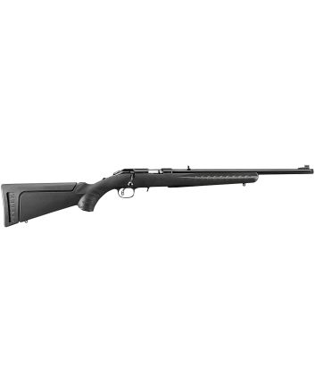 Ruger 8312 American RimfireFull Size 17 HMR 9+1 18" Satin Blued Threaded Barrel, Satin Blued Drilled &amp; Tapped Steel Receiver, Black Synthetic Adjustable Stock, Right Hand