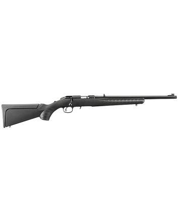 Ruger 8306 American Rimfire Compact Compact 22 LR 10+1 18" Satin Blued Threaded Barrel, Satin Blued Drilled &amp; Tapped Steel Receiver, Black Synthetic Adjustable Stock, Right Hand