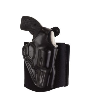 Galco AG600B Ankle GloveSize Fits Ankles up to 13" Black Leather Hook &amp; Loop Compatible w/Sig P365/P365 SAS/Glock 42 Right Hand