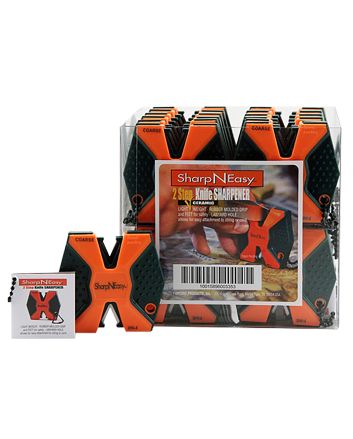 AccuSharp 335CD SharpNEasy 2-Step Sharpener Hand Held Fine/Coarse Ceramic Stone Sharpener Black/Orange Plastic 24