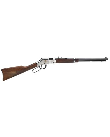 Henry H004AB Golden Boy American Beauty 22 Short, 22 Long or 22 LR Caliber with 16 LR/21 Short Capacity, 20" Blued Barrel, Nickel-Plated Metal Finish &amp; American Walnut Stock Right Hand (Full Size)