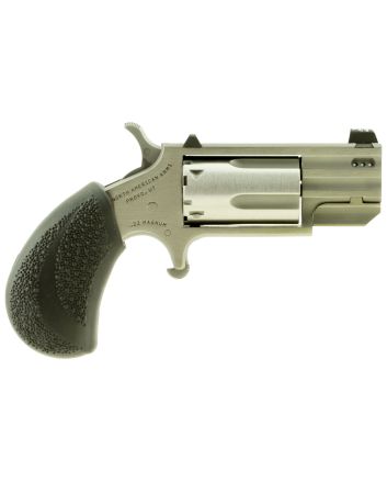 North American Arms PUGTP Pug22 WMR 5 rd 1" Ported Barrel, Overall Stainless Finish, Black Polymer Grips