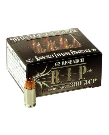 G2 Research G00001 R.I.P380ACP 62gr Fracturing Hollow Point 20 Per Box/25 Case