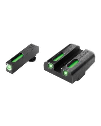 TruGlo TG13GL2A TFXBlack | Green Tritium &amp; Fiber Optic White Outline Front Sight Green Tritium &amp; Fiber Optic Rear Sight