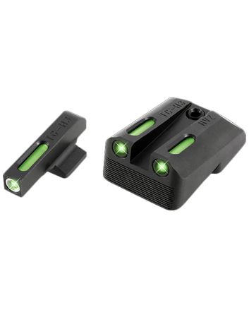 TruGlo TG13NV1A TFXBlack | Green Tritium &amp; Fiber Optic White Outline Front Sight Green Tritium &amp; Fiber Optic Rear Sight