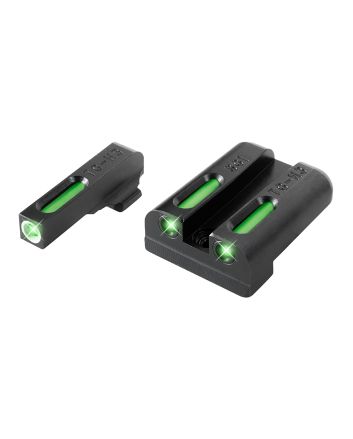 TruGlo TG13SG1A TFXBlack | Green Tritium &amp; Fiber Optic White Outline Front Sight Green Tritium &amp; Fiber Optic Rear Sight