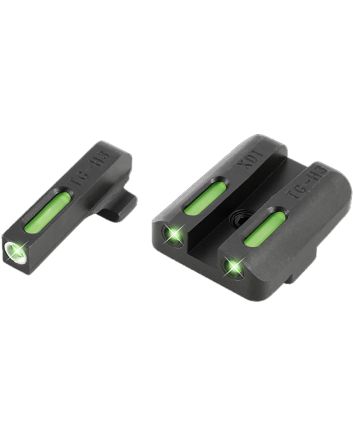 TruGlo TG13XD1A TFXBlack | Green Tritium &amp; Fiber Optic White Outline Front Sight Green Tritium &amp; Fiber Optic Rear Sight