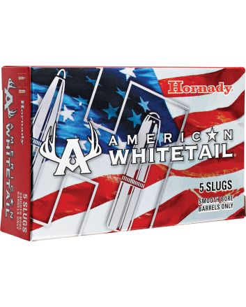Hornady 86234 American Whitetail12 Gauge 2.75" 1 oz Rifled Slug Shot 5 Per Box/ 20 Case