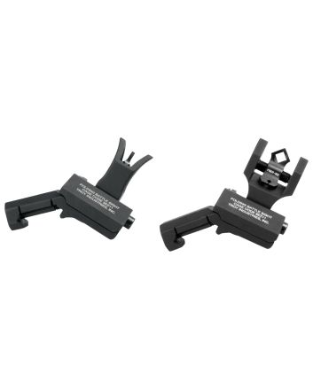 Troy Ind SSIG45SMDBT00 45 Degree Offset BattleSight Set M4 Front&amp; Diopter RearBlack Hardcoat Anodized