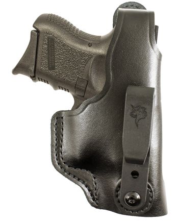 DeSantis Gunhide 033BAB6Z0 Dual Carry IIIWB/OWB Black Leather Belt Clip Compatible w/Glock 19/Beretta Cougar/Sig P225 Right Hand