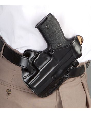 DeSantis Gunhide 001BAE1Z0 Thumb Break Scabbard OWB Black Leather Belt Slide Fits Glock 26 Fits Glock 33 Fits Glock 27 Right Hand