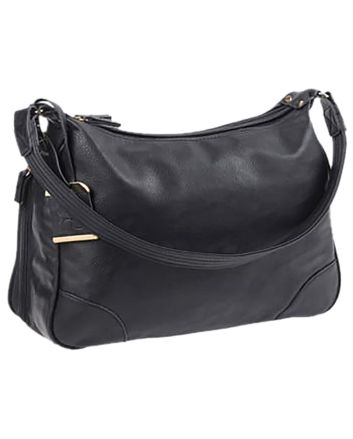 Bulldog BDP010 Hobo Purse w/Holster Black Leather for Most Small Autos &amp; Revolvers Ambidextrous Hand
