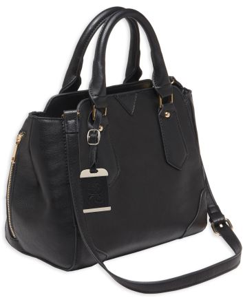 Bulldog BDP020 Satchel Purse w/Holster Black Leather for Small Autos &amp; Revolvers Ambidextrous Hand