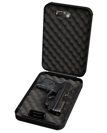 Bulldog BD1126 Personal VaultCombination/Key Entry Black Powder Coat Steel Holds 1 Handgun 9.50" L x 6.50" W x 2" D