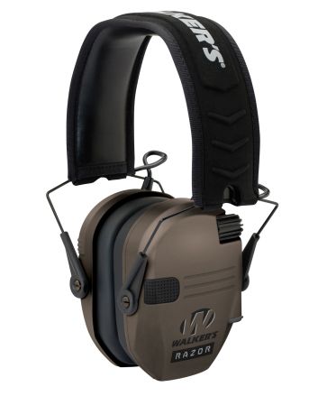 Walker's GWPRSEMFDE Razor Slim Electronic Muff 23 dB Over the Head Flat Dark Earth/Black Polymer